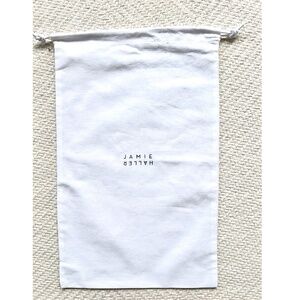 JAMIE HALLER White Cotton Dust Bag  -  8.5" x  13.5"